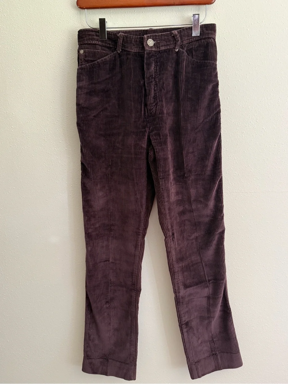 Vintage BIS by Bis Brown Corduroy High Rise Straight Leg Pants 30x29